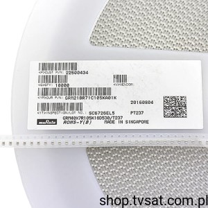 [500szt] GRM21BR71C105KA01K 1uF 16V 10% X7R SMD-0805 MURATA