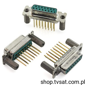 [1szt] DAM15S-F179 D-SUB Connector DB15 TO-PCB AMPHENOLS