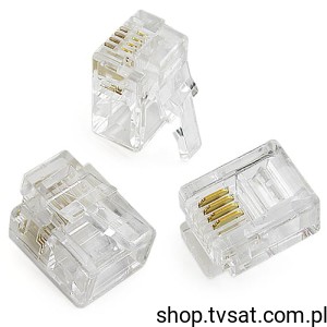 [50szt] P127-LUM Jack Plug RJ TO_WIRE AMP