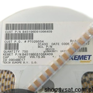 [100szt] TAJD106M035R 10uF 35V Tantalum SMD-D AVX