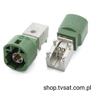 [2szt] D4S20D-40MA5-E RIGHT ANGLE PLUG FOR PCB GREEN THT ROSENBERGE