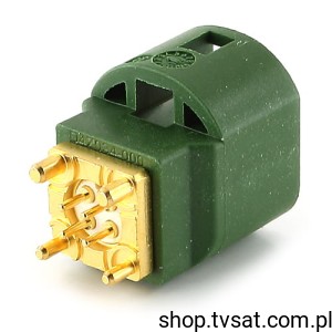 [2szt] D4S10A-400L5-E STRAIGHT PLUG PCB W. HOUSING GREEN THT ROSENBERGE