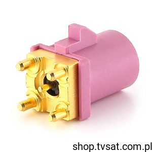 [2szt] 59S10H-400T5-H FAKRA HF Straight Plug PCB Violet THT ROSENBERGE