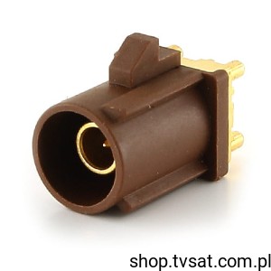[2szt] 59S10H-400T5-F FAKRA HF Straight Plug PCB Brown THT ROSENBERGE