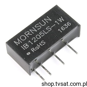 [2pcs] IB1205LS-1W DC-DC 12V to 5V 0.2A 1W SIL4 MORNSUN
