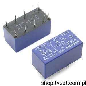 [2pcs] V23042-B1212-X005 Relay 8.5VDC 2A 2Coil 330 Ohm THT SIEMENS