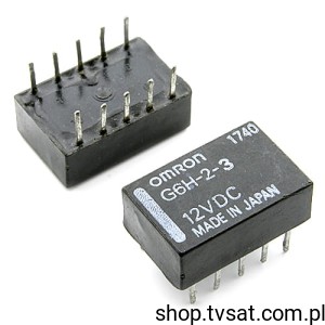 [2szt] G6H-2-12VDC PCB Relay 12VDC 2A R 1028 Ohm THT OMRON PULLS