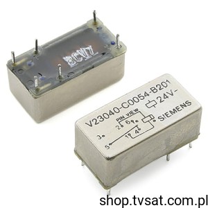 [2pcs] V23040-C0054-B201 Relay 24VDC 2A 6.2 kOh THT SIEMENS USED
