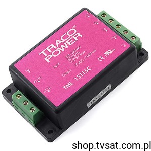 [1pc] TML15115C In100-240V Out 15Vdc 1A AC-DC MODULE TRACO