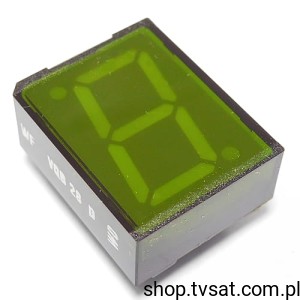 [10szt] VQB28D LED Green 7-Segment THT RFT