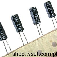 [300szt] 47uF-16V 47uF 16V Electrolytic 5mm RADIAL RICON