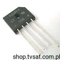 [20szt] PBU806 800V 6A Diode Bridges SIL4 LITEON