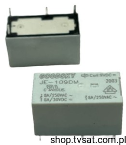 [10pcs] JE-109DM Relay 9VDC 8A SPST 405 Ohm THT GOODSKY