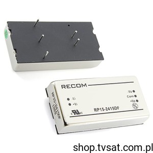 [1pc] RP15-2415DF DC-DC 24VIn 2-Out 15V, -15V 0.5A 15W THT RECOM