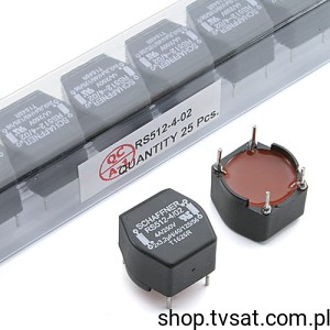 [5szt] RS512-4-02 Choke Wirewound 3uH 4A 10mOhm THT SCHAFFNER