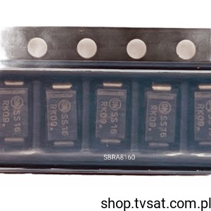 [50pcs] SBRA8160T3G Diode 60V 1A Schottky SMD-DO214AC ONSEMI