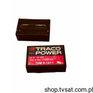 [1pc] THM6-1211 DC-DC In=9-18V Out=5V 1.2A 6W THT TRACO