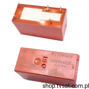 [2pcs] RT174024 Relay 24VDC 10A Monostable SPDT THT SCHRACK