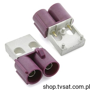 [3szt] 59S2DA-40MT5-E Double Fakra Connetor Green THT ROSENBERGE