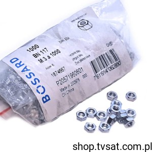 [18pcs] 1874667 NUT M3/BN117 DIN934 NUT BOSSARD