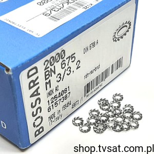 [500szt] 1254081 PAD M3/6X3.2X0.4/BN675 DIN6798A PAD BOSSARD