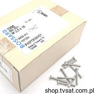 [300szt] 1577204 M2.5X18/BN651 DIN85A SCREW BOSSARD