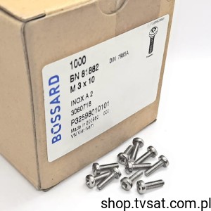 [500szt] 3060718 M3X10/BN81882 DIN7985A SCREW BOSSARD