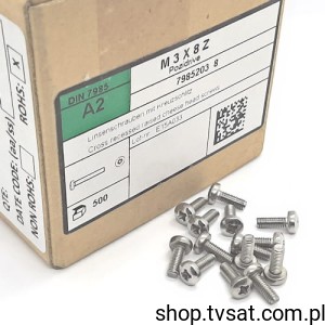 [200szt] 7985203-8 M3X8/DIN7985 SCREW S+P