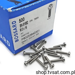[200szt] 3060720 M3X16/BN81882 DIN7985A SCREW BOSSARD