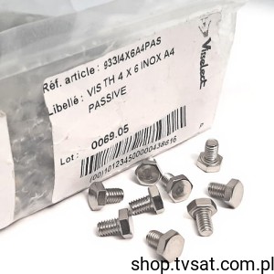 [200szt] M4X6/D933-A4 M4X6/DIN933 ISO4017 SCREW VISSE