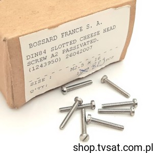 [200szt] 1243950 M2.5X16/BN650 DIN84A SCREW BOSSARD