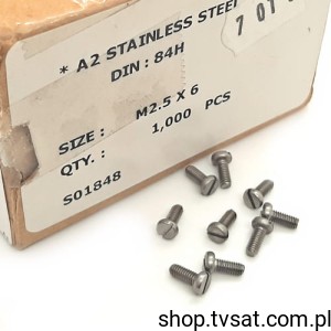 [300szt] DIN84H-A2-M2.5X6 M2.5x6/DIN84H SCREW ---