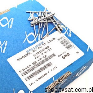 [500szt] 221.312.32110 3.2x10mm Rivet RIVQUICK RIVET BOLLHOFF