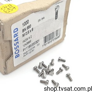[200szt] 1243896 M2.5x6/BN650 DIN84A SCREW BOSSARD