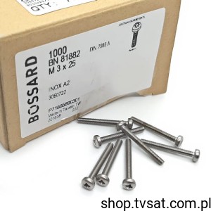 [200szt] 3060722 M3X25/BN81882 DIN7985A SCREW BOSSARD