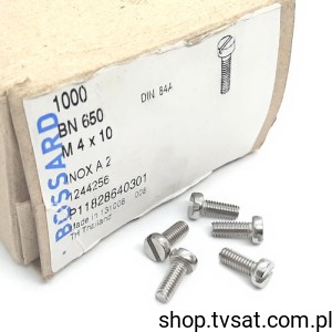 [200szt] 1244256 M4x10/BN650 DIN84A SCREW BOSSARD