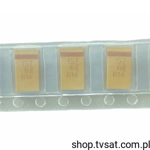 [50szt] T491D157K006AT Tantalum 150uF 6V 10%  Size D SMD-D KEMET