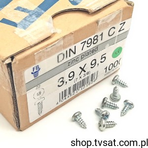 [300szt] K3,9x9,5-DIN7981-C 2.9x9.5/DIN791CZ SCREW FB