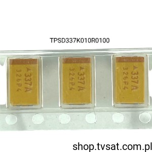 [10szt] TPSD337K010R0100 Tant Solid D 330uF 10V 10% SMD-D AVX