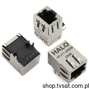 [4szt] HFJ11-2450E Telecom RJ-45 Socket THT HALO