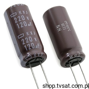 [10szt] EKXJ221ELL121MK30S 120uF 220V -25+125C THT NIPPONCHEM