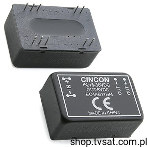 [1pc] EC4AB11HM DC-DC in 18-36 V out 5VDC 3W DIP24 CINCON