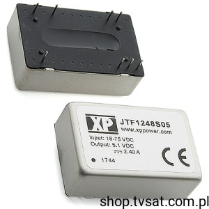 [1pc] JTF1248S05 DC-DC Converter; 12Watt 4:1 Input THT XPPOWER
