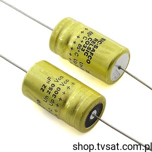[7szt] A721660 22uF 250V Electrolytic Horizontal AXIAL EXXELIA