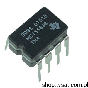 [3pcs] MC1558JG Operational Amplifier Dual, 30-V, 1-MHz DIP8C TI 