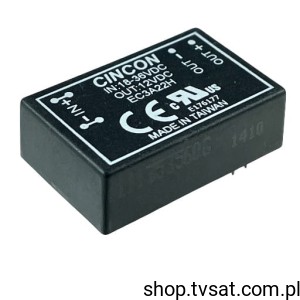 [1pc] EC3A22H DC-DC In=18-36VDC Out=12VDC THT CINCON