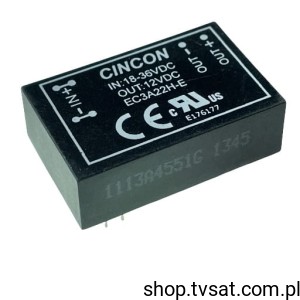 [1pc] EC3A22H-E DC-DC In=18-36VDC Out=12VDC THT CINCON