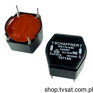 [7szt] RN114-4-02-1M5 Choke Filter 4A 1.5mH THT SCHAFFNER