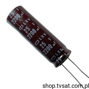 [20szt] ELXV250ELL222MK40S Electrolytic 2200uF 25V RADIAL UNITEDCHEM