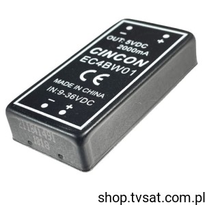 [1pc] EC4BW01 DC-DC in 9-36 V out 5VDC I=2A THT CINCON